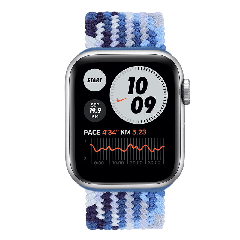 For Apple Watch Series 9 8 7 41mm 6 5 4 SE SE (2022) SE (2023) 40mm 3 2 1 38mm Watch Band Nylon Elastic Braided Replacement Strap Size: XL For Apple Watch Series 9 8 7 41mm 6 5 4 SE SE (2022) SE (2023) 40mm 3 2 1 38mm Watch Band Nylon Elastic Braided Replacement Strap Size: XL